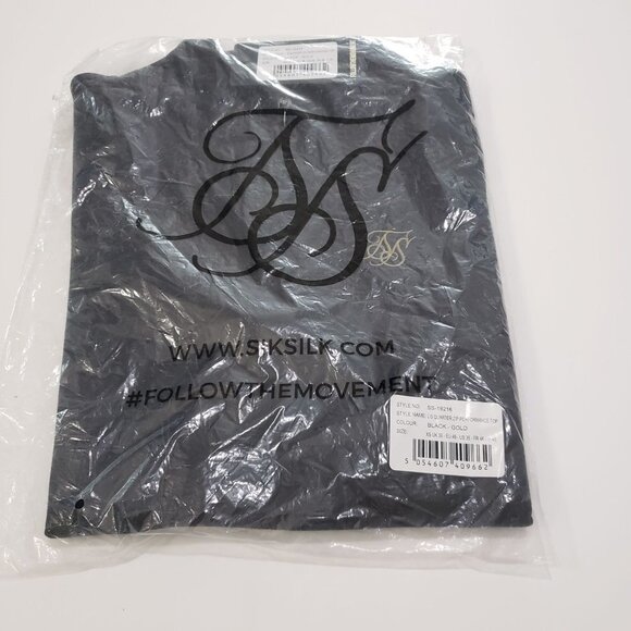 NWT SikSilk L/S Quarter Zip Performance Top - Black & Gold Size XS - Picture 9 of 9